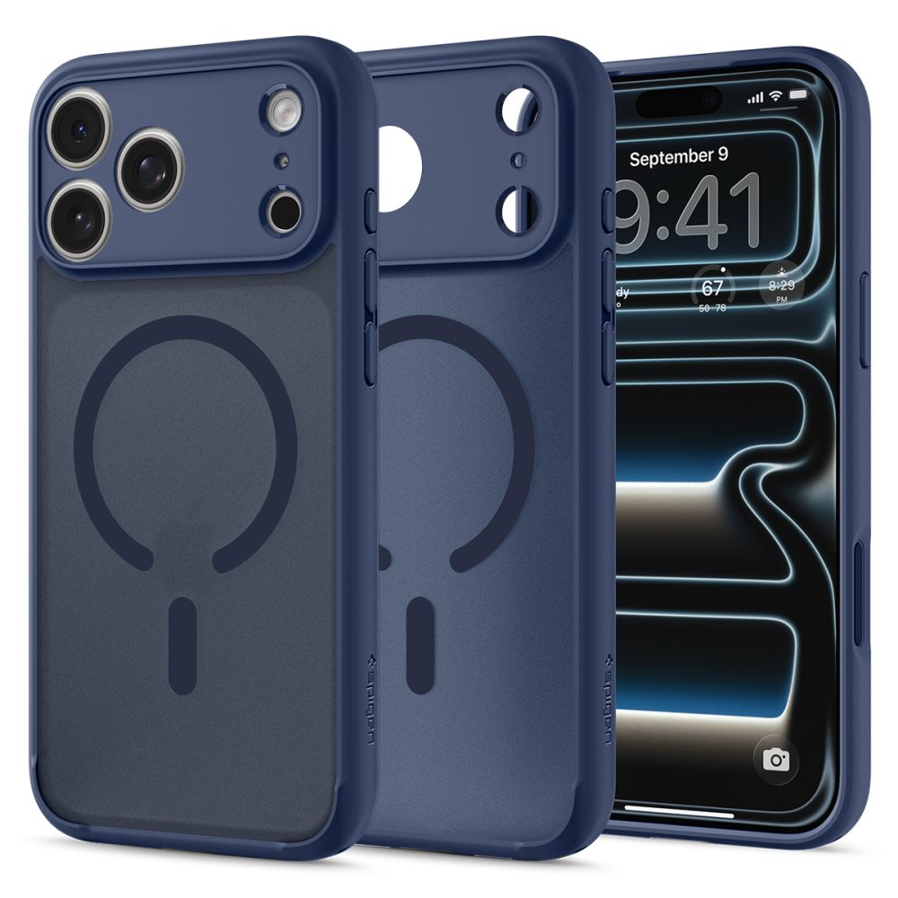 Spigen iPhone 18 Pro Max / iPhone 17 Pro Max - Σκληρή Θήκη με Πλαίσιο Σιλικόνης Και MagSafe - Ultra Hybrid Mag - Frost Deep Blue