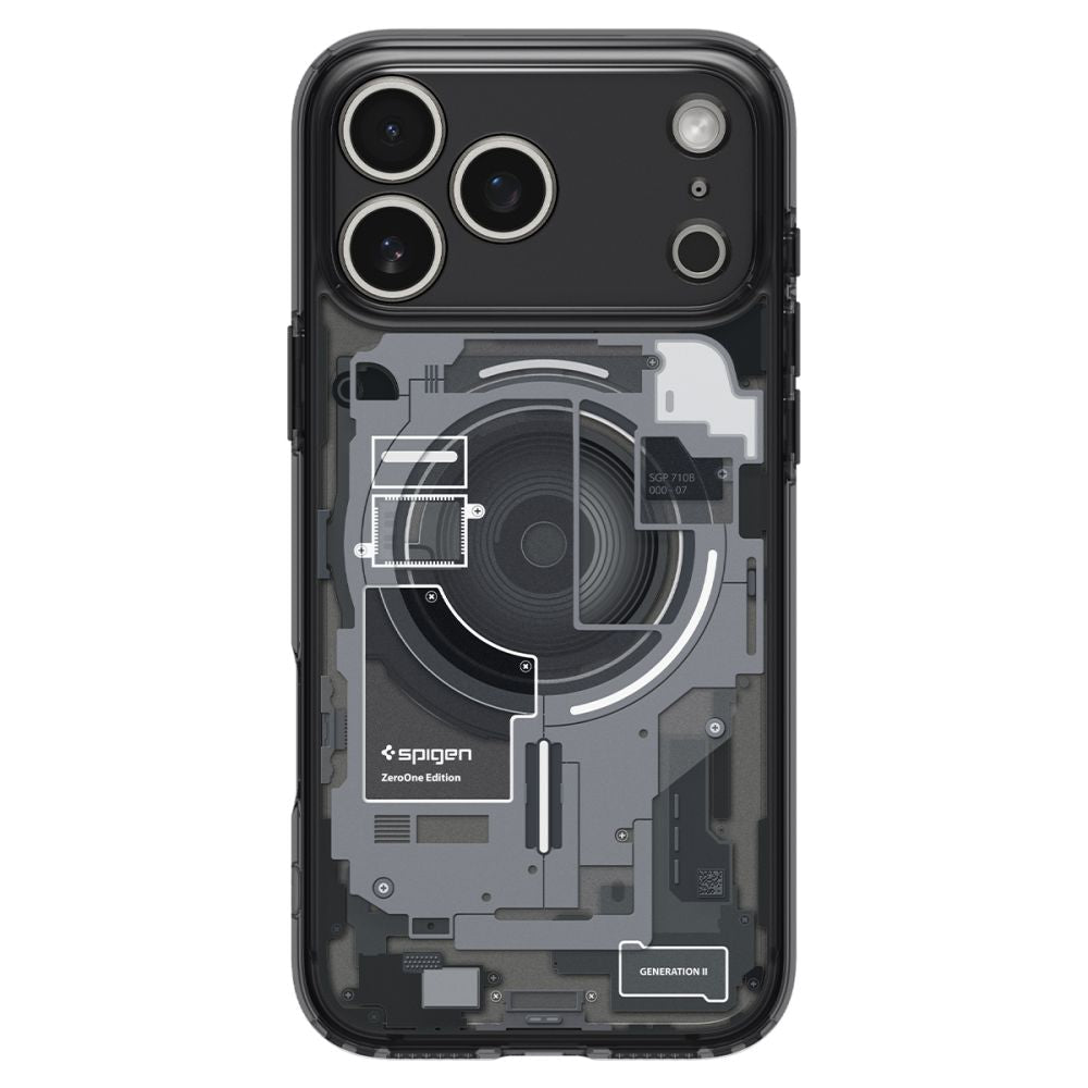Spigen iPhone 18 Pro Max / iPhone 17 Pro Max - Σκληρή Θήκη με Πλαίσιο Σιλικόνης Και MagSafe - Ultra Hybrid Mag - Zero One Black
