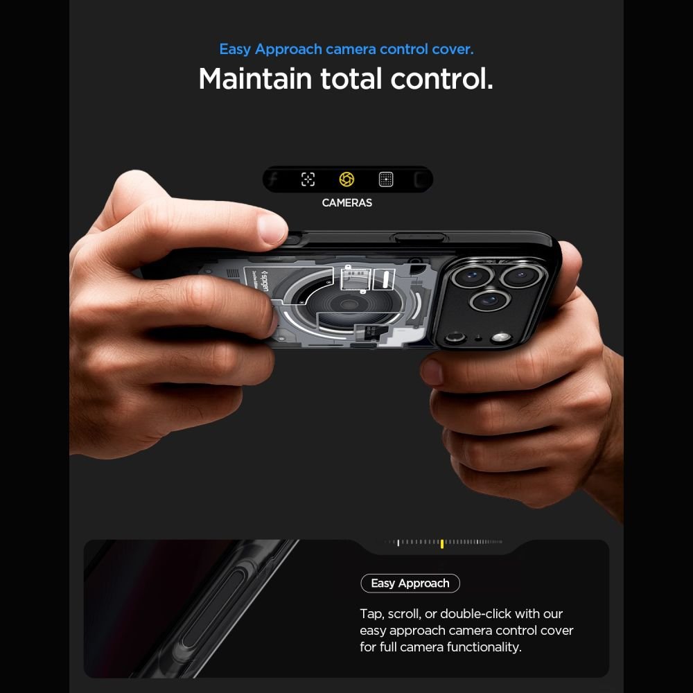 Spigen iPhone 18 Pro Max / iPhone 17 Pro Max - Σκληρή Θήκη με Πλαίσιο Σιλικόνης Και MagSafe - Ultra Hybrid Mag - Zero One Black