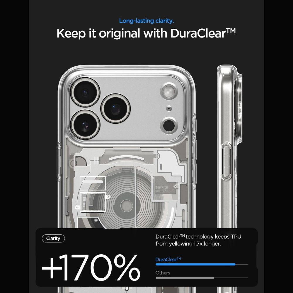 Spigen iPhone 18 Pro Max / iPhone 17 Pro Max - Σκληρή Θήκη με Πλαίσιο Σιλικόνης Και MagSafe - Ultra Hybrid Mag - Zero One Natural Titanium