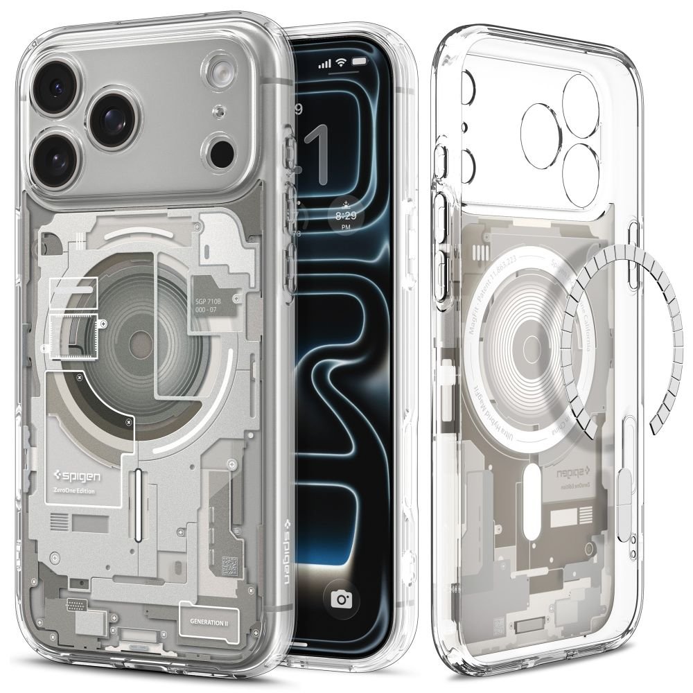 Spigen iPhone 18 Pro Max / iPhone 17 Pro Max - Σκληρή Θήκη με Πλαίσιο Σιλικόνης Και MagSafe - Ultra Hybrid Mag - Zero One Natural Titanium