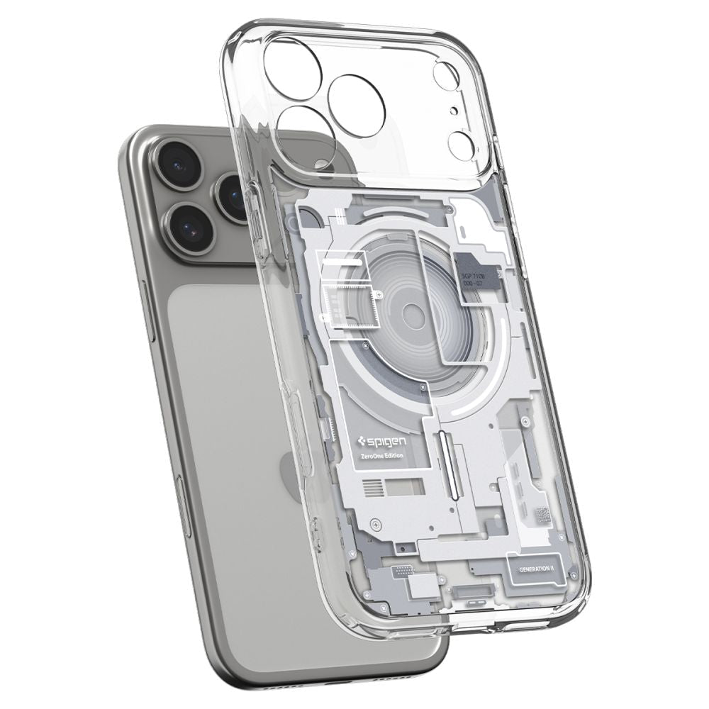 Spigen iPhone 18 Pro Max / iPhone 17 Pro Max - Σκληρή Θήκη με Πλαίσιο Σιλικόνης Και MagSafe - Ultra Hybrid Mag - Zero One White