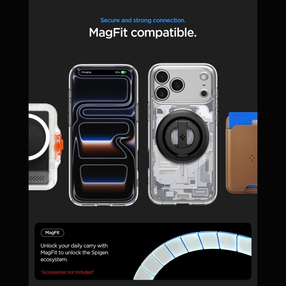 Spigen iPhone 18 Pro Max / iPhone 17 Pro Max - Σκληρή Θήκη με Πλαίσιο Σιλικόνης Και MagSafe - Ultra Hybrid Mag - Zero One White