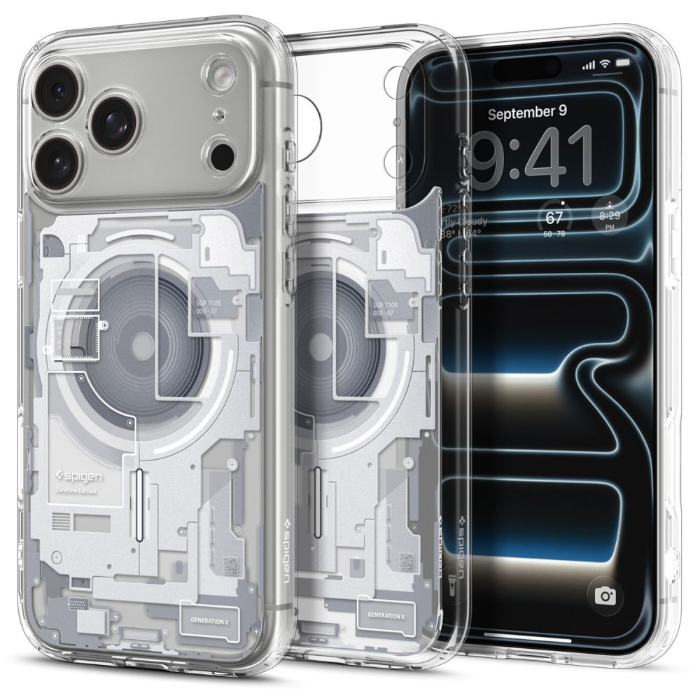 Spigen iPhone 18 Pro Max / iPhone 17 Pro Max - Σκληρή Θήκη με Πλαίσιο Σιλικόνης Και MagSafe - Ultra Hybrid Mag - Zero One White