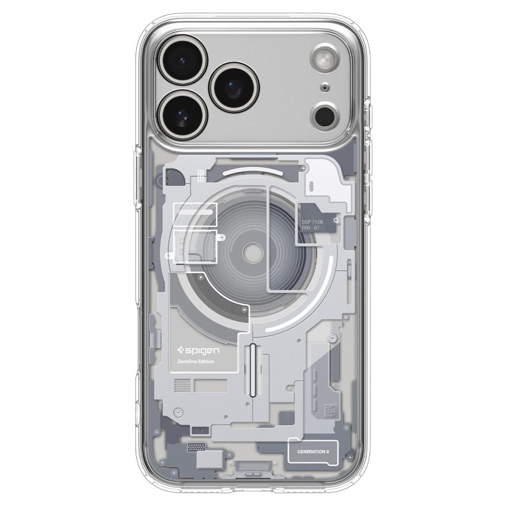 Spigen iPhone 18 Pro Max / iPhone 17 Pro Max - Σκληρή Θήκη με Πλαίσιο Σιλικόνης Και MagSafe - Ultra Hybrid Mag - Zero One White