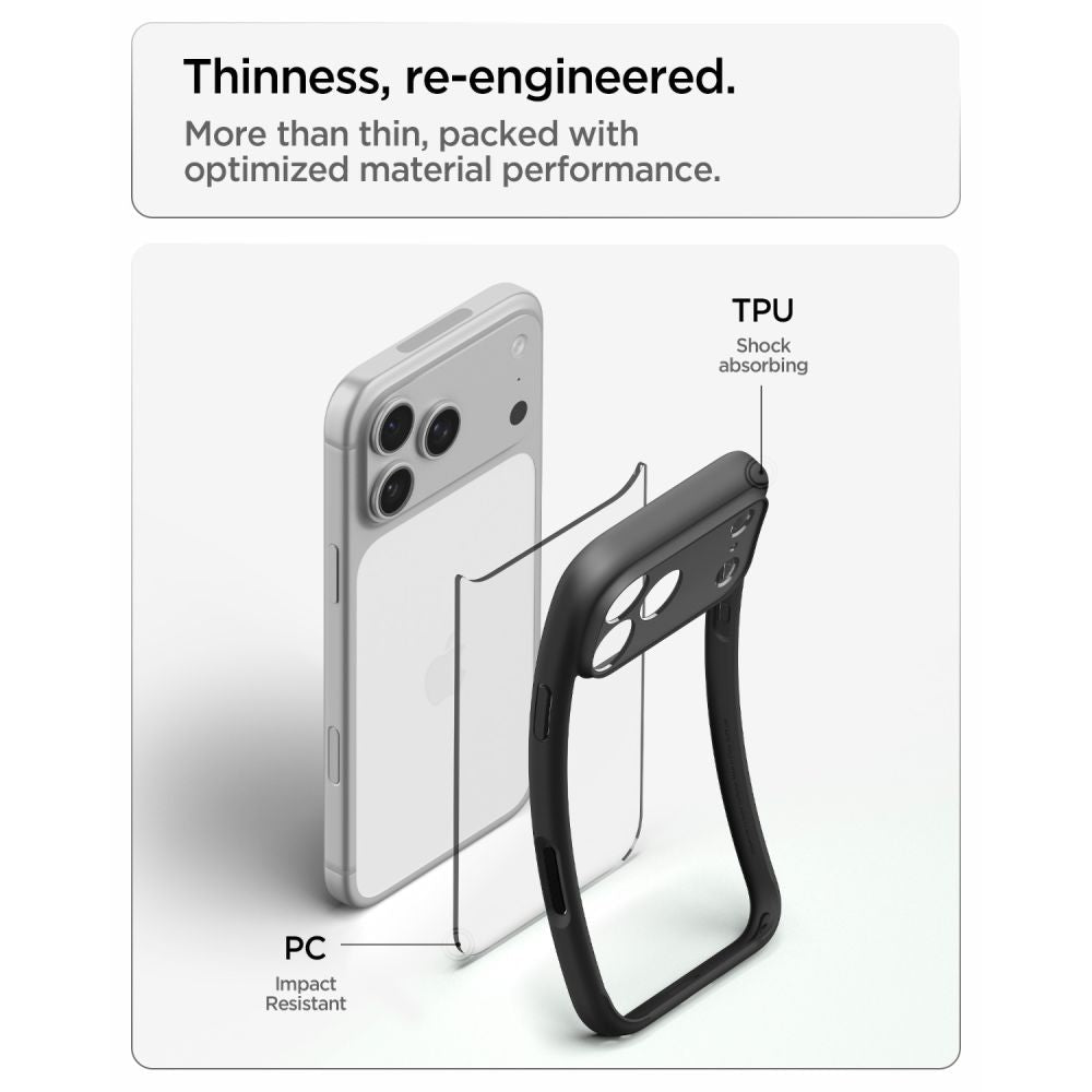 Spigen iPhone 18 Pro Max / iPhone 17 Pro Max - Σκληρή Θήκη με Πλαίσιο Σιλικόνης - Ultra Hybrid - Matte Black