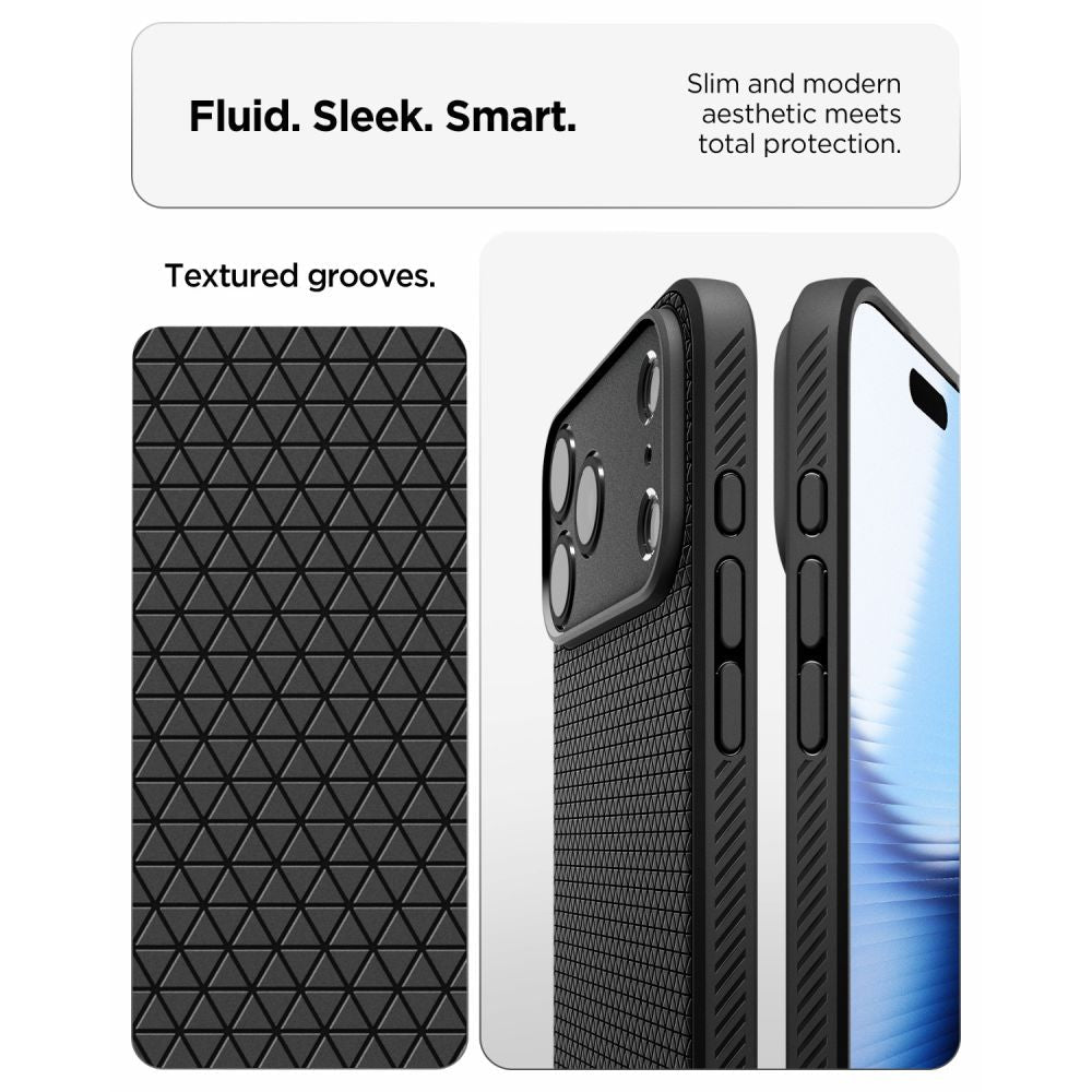 Spigen iPhone 18 Pro Max / iPhone 17 Pro Max - Θήκη Σιλικόνης - Liquid Air - Matte Black