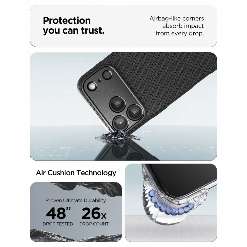 Spigen iPhone 18 Pro Max / iPhone 17 Pro Max - Θήκη Σιλικόνης - Liquid Air - Matte Black