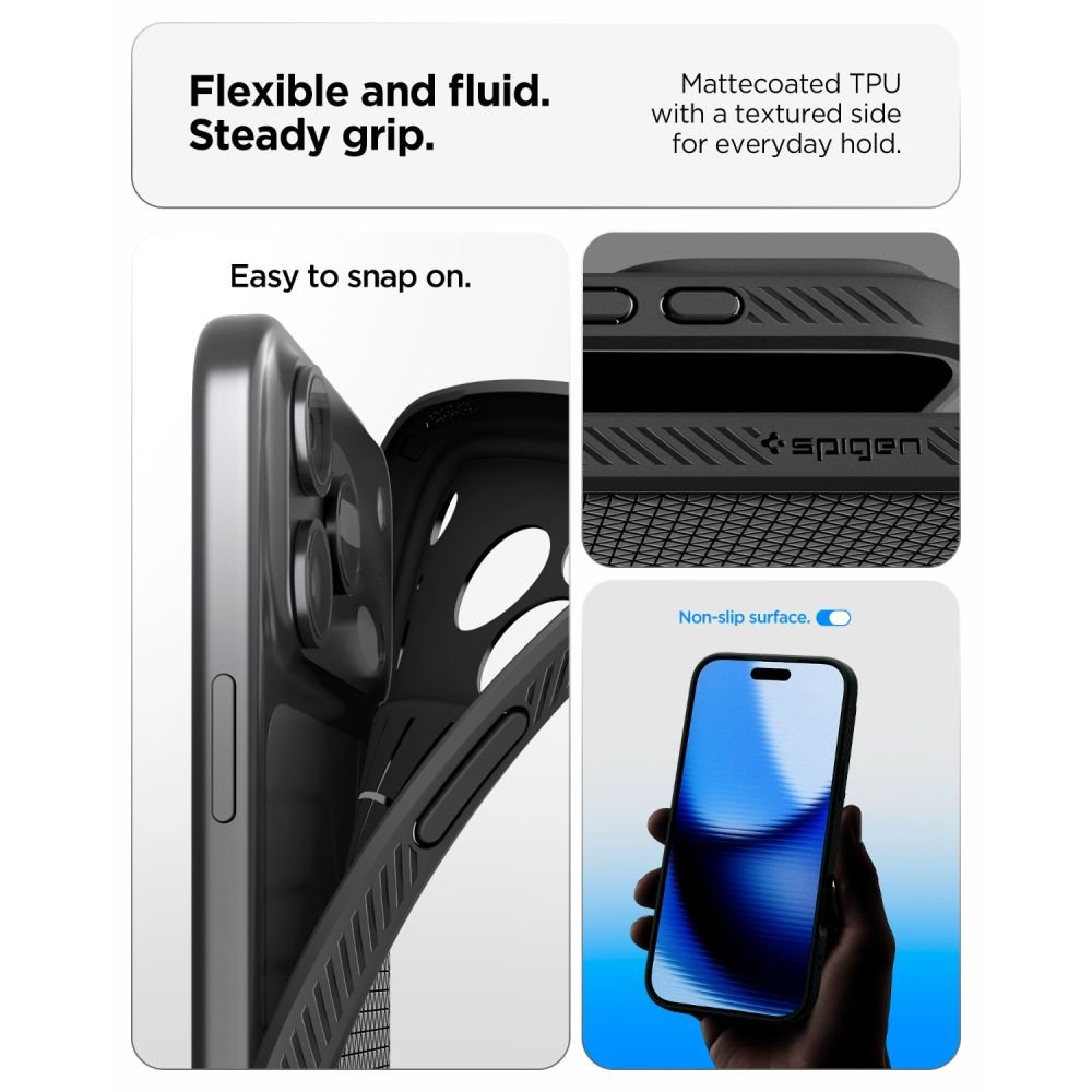 Spigen iPhone 18 Pro Max / iPhone 17 Pro Max - Θήκη Σιλικόνης - Liquid Air - Matte Black
