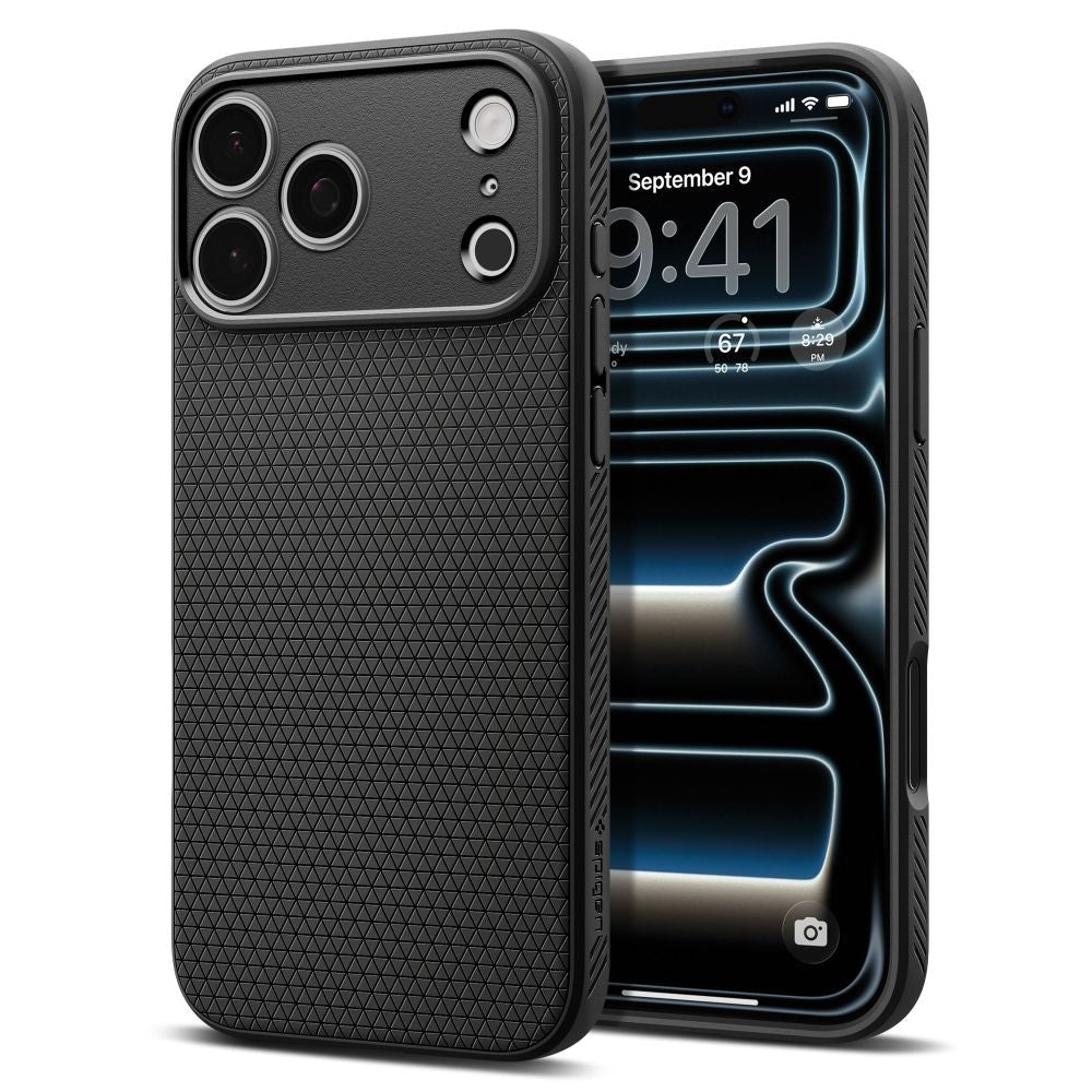 Spigen iPhone 18 Pro Max / iPhone 17 Pro Max - Θήκη Σιλικόνης - Liquid Air - Matte Black