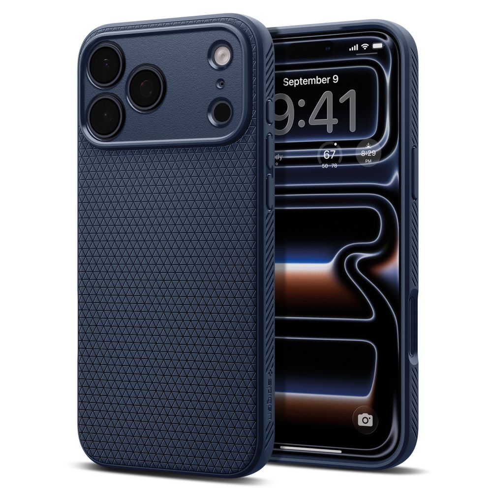 Spigen iPhone 18 Pro Max / iPhone 17 Pro Max - Θήκη Σιλικόνης - Liquid Air - Navy Blue
