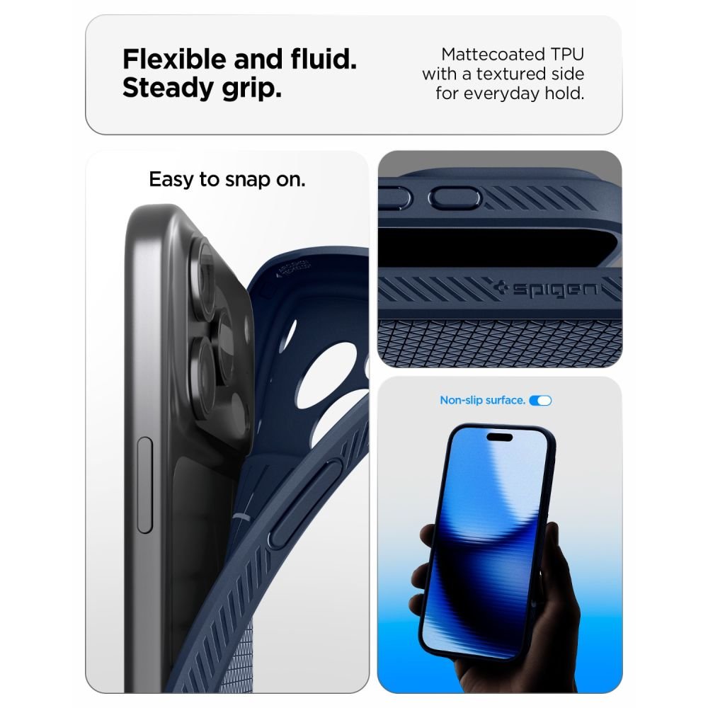 Spigen iPhone 18 Pro Max / iPhone 17 Pro Max - Θήκη Σιλικόνης - Liquid Air - Navy Blue