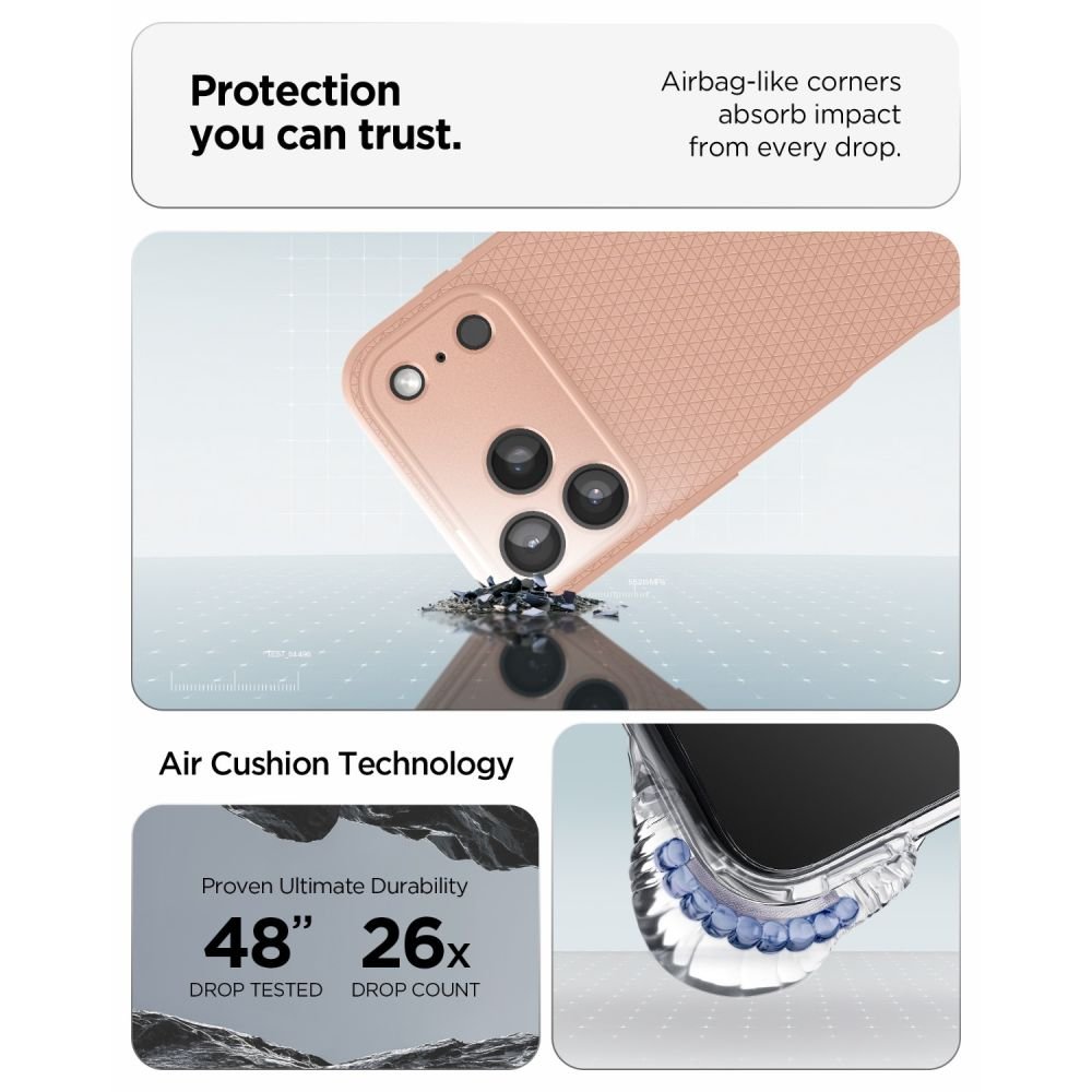 Spigen iPhone 18 Pro Max / iPhone 17 Pro Max - Θήκη Σιλικόνης - Liquid Air - Rose Titanium