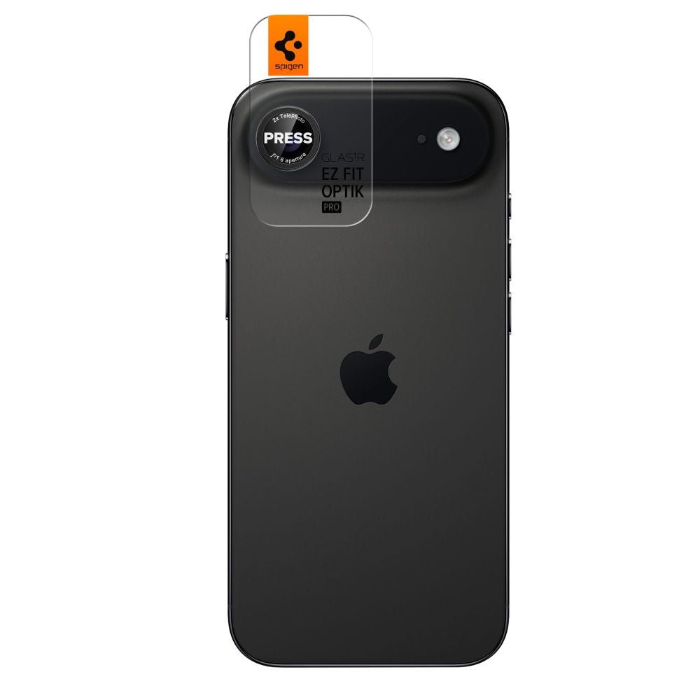 Spigen iPhone Air - Αντιχαρακτικό Γυαλί για την Κάμερα - Optik Pro L - Series Glas.TR EZ Fit - 2 Τεμάχια - Black / Red