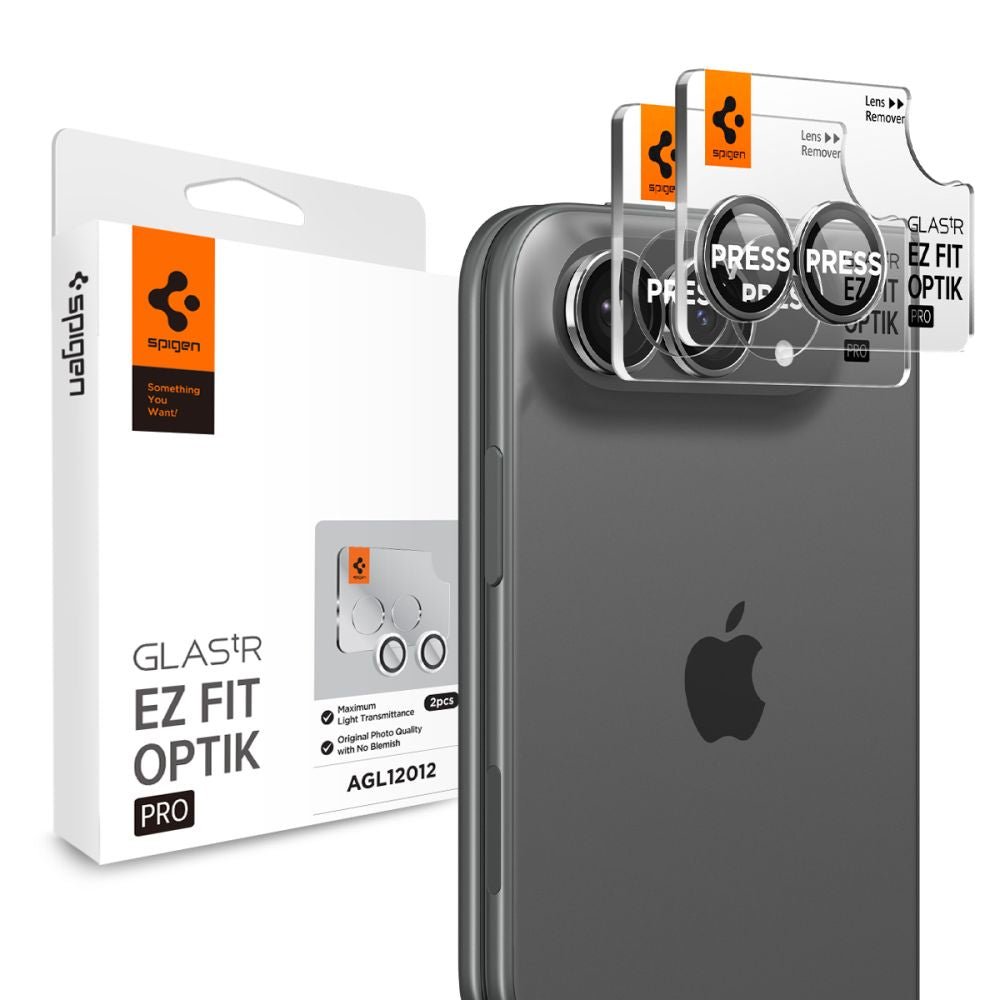 Spigen iPhone Duo - Αντιχαρακτικό Γυαλί για την Κάμερα - Optik Pro Glas.TR EZ Fit - 2 Τεμάχια - Star White