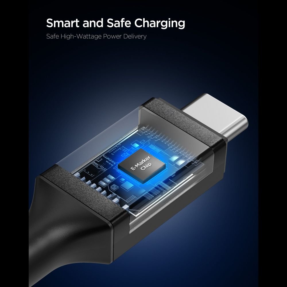 Spigen Καλώδιο Γρήγορης Φόρτισης 100W Type - C to Type - C - Essential EB10010CC - 100 cm - Black