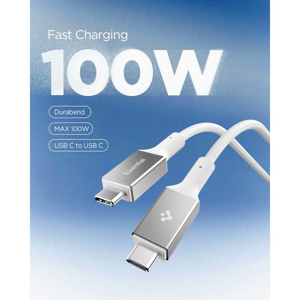 Spigen Καλώδιο Γρήγορης Φόρτισης 100W Type - C to Type - C - Essential EB10015CC - 150 cm - White