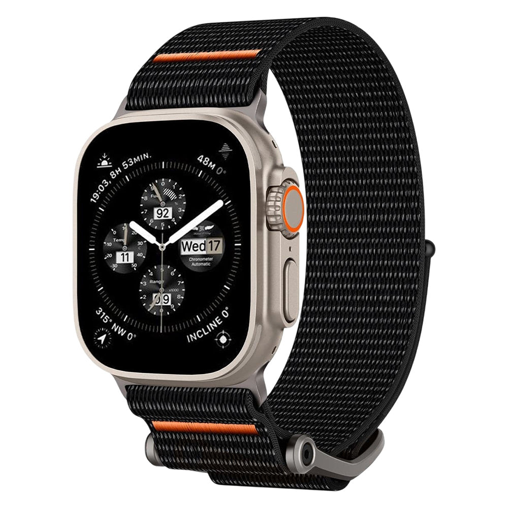 Spigen Λουράκι Apple Watch 4/5/6/7/8/9/10/11/12 - SE (1/2/3) - ULTRA (1/2/3/4) - 44/45/46/49mm DuraPro Flex - Black / Orange