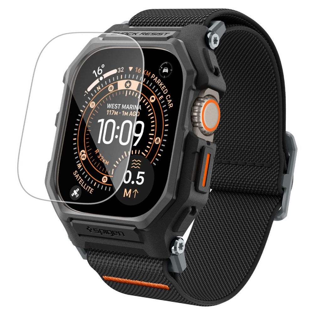 Spigen Λουράκι Apple Watch Ultra (1/2/3) - 49mm με Θήκη Προστασίας και Αντιχαρακτικό Γυαλί Οθόνης - Lite Fit Pro - Matte Black