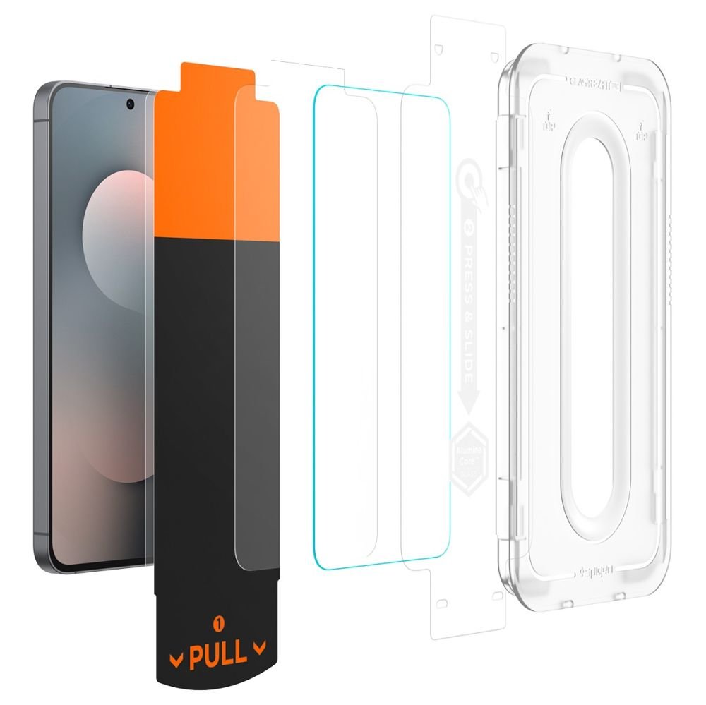 Spigen Samsung Galaxy S25 FE - Case Friendly Αντιχαρακτικό Γυαλί Οθόνης - Glas.tR EZ Fit Pro - 2 Τεμάχια - Διάφανα