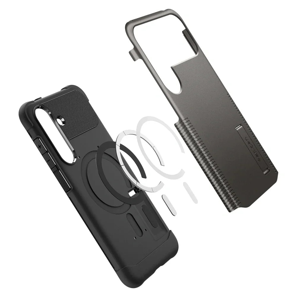 Spigen Samsung Galaxy S25 FE - Slim Armor Mag - Σκληρή Θήκη με Stand και MagSafe - Gunmetal