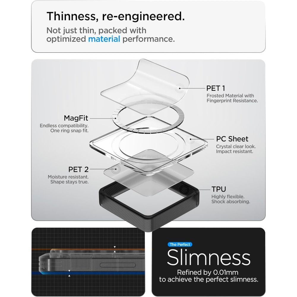 Spigen Samsung Galaxy S26 FE - Σκληρή Θήκη με Πλαίσιο Σιλικόνης Και MagSafe - Ultra Hybrid Mag - Frost Black