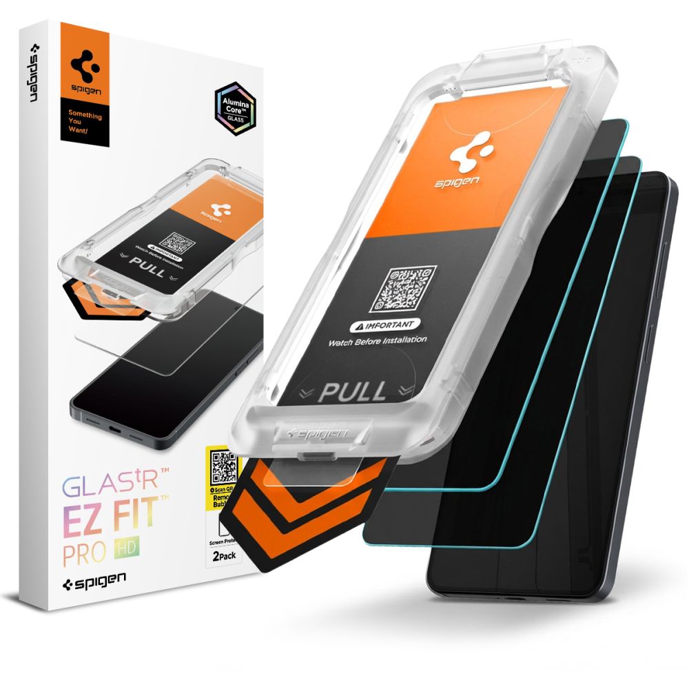 Spigen Samsung Galaxy S26 Plus - Αντιχαρακτικό Γυαλί Οθόνης 10H - Glas.tR EZ Fit Pro AC - 2 Τεμάχια - Privacy