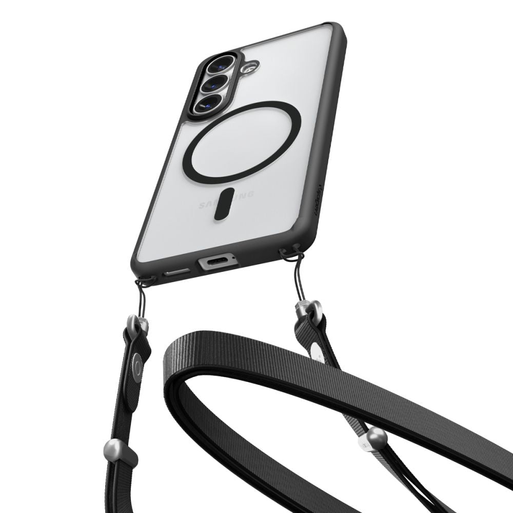 Spigen Samsung Galaxy S26 Plus - Σκληρή Θήκη με Πλαίσιο Σιλικόνης Και MagSafe - Ultra Hybrid Mag - Clear / Matte Black