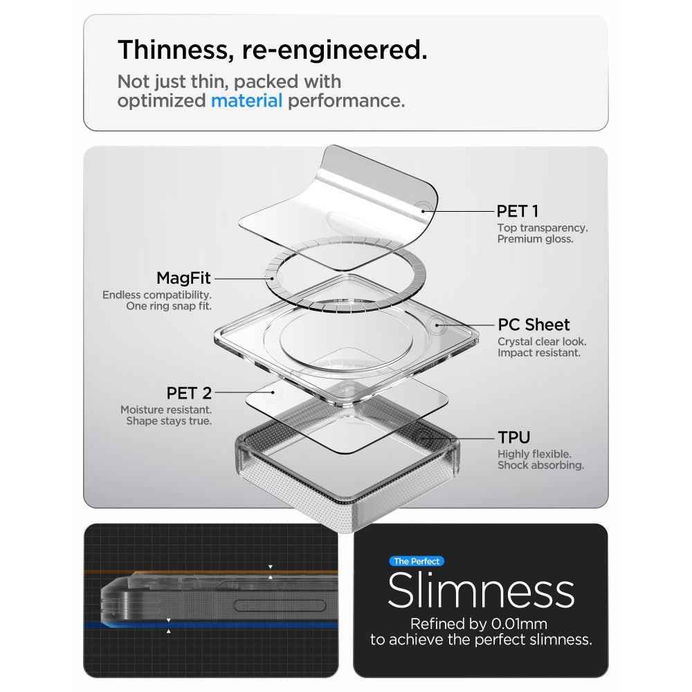 Spigen Samsung Galaxy S26 Plus - Σκληρή Θήκη με Πλαίσιο Σιλικόνης Και MagSafe - Ultra Hybrid Mag - Clear / Matte Black