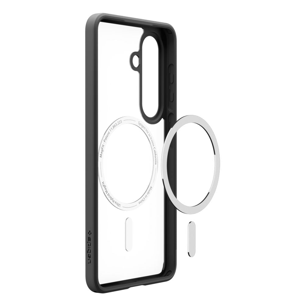 Spigen Samsung Galaxy S26 Plus - Σκληρή Θήκη με Πλαίσιο Σιλικόνης Και MagSafe - Ultra Hybrid Mag - Clear / Matte Black