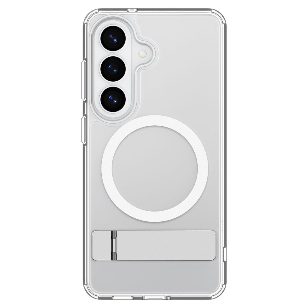 Spigen Samsung Galaxy S26 Plus - Σκληρή Θήκη με Πλαίσιο Σιλικόνης και Stand - Ultra Hybrid S MagSafe - Clear / White