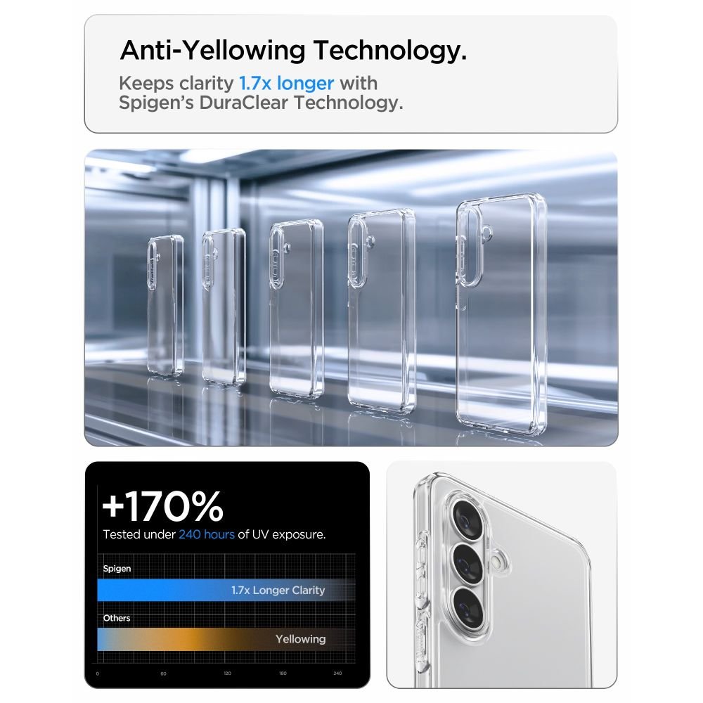 Spigen Samsung Galaxy S26 Plus Σκληρή Θήκη με Πλαίσιο Σιλικόνης - Ultra Hybrid - Crystal Clear