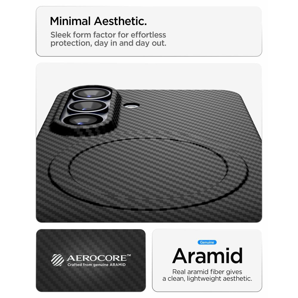 Spigen Samsung Galaxy S26 - Σκληρή Θήκη Aramid Fiber με MagSafe - AirSkin Aramid Mag - Black