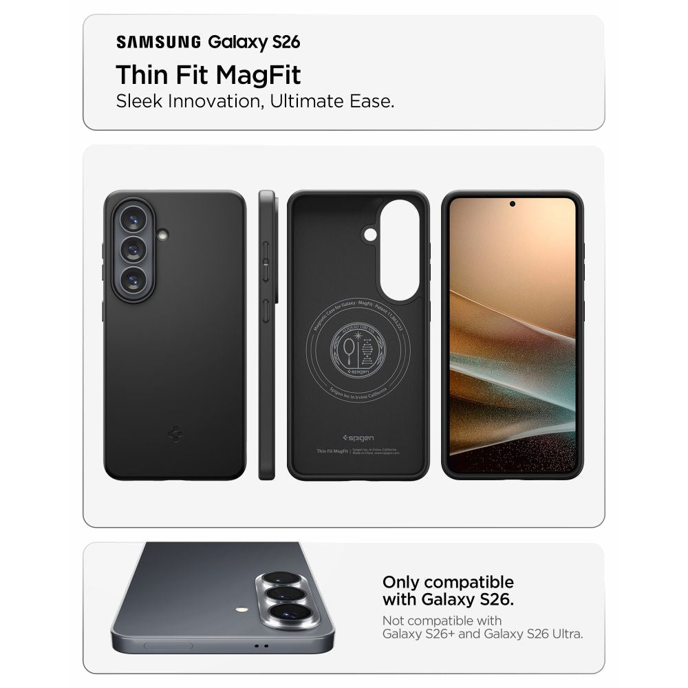 Spigen Samsung Galaxy S26 - Σκληρή Θήκη με MagSafe - Thin Fit Mag - Black