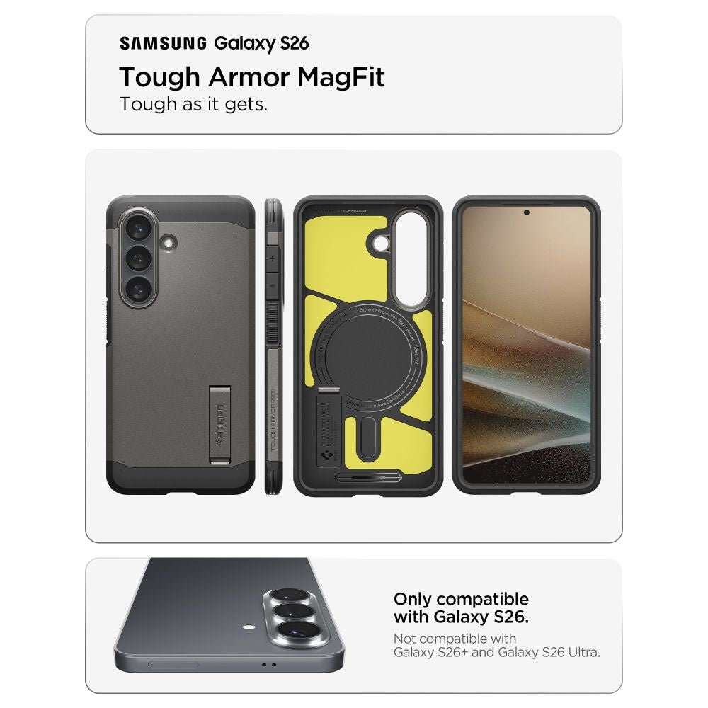 Spigen Samsung Galaxy S26 - Σκληρή Θήκη με MagSafe - Tough Armor Mag - Gunmetal