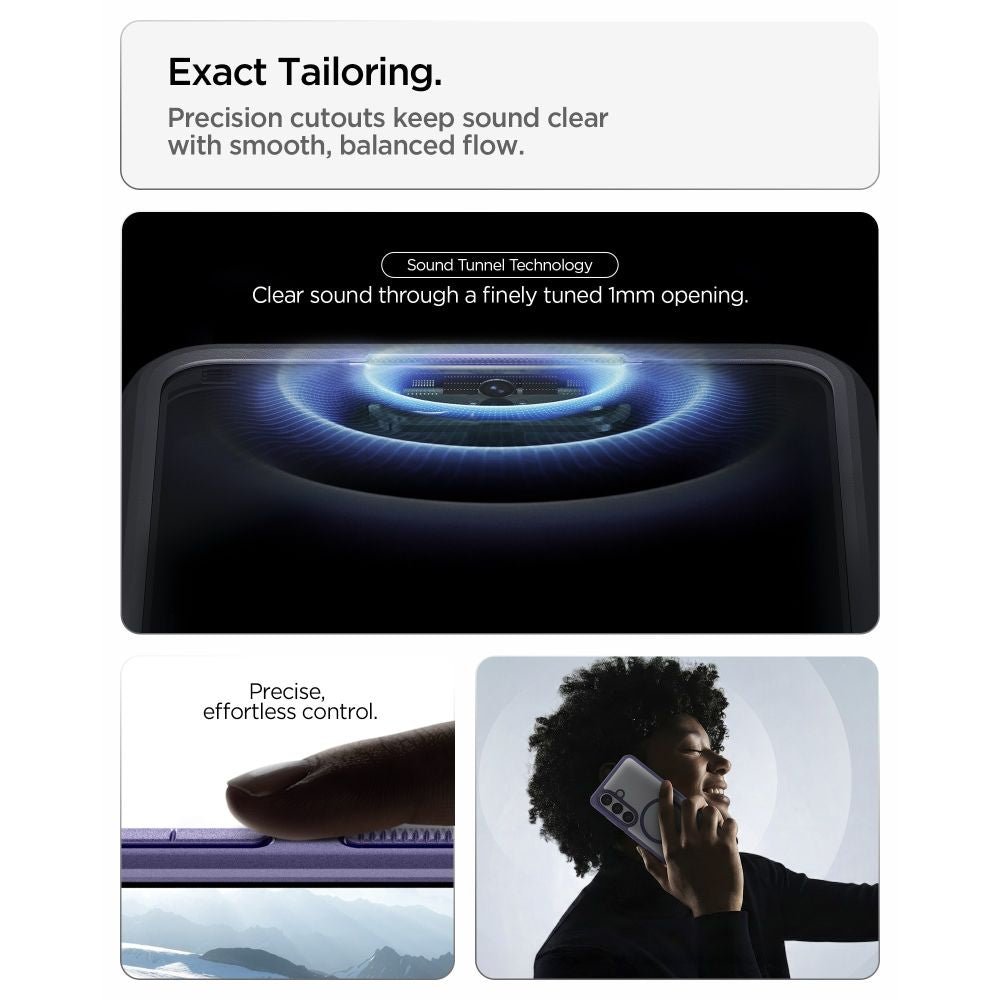 Spigen Samsung Galaxy S26 - Σκληρή Θήκη με Πλαίσιο Σιλικόνης Και MagSafe - Ultra Hybrid Mag - Clear / Deep Purple