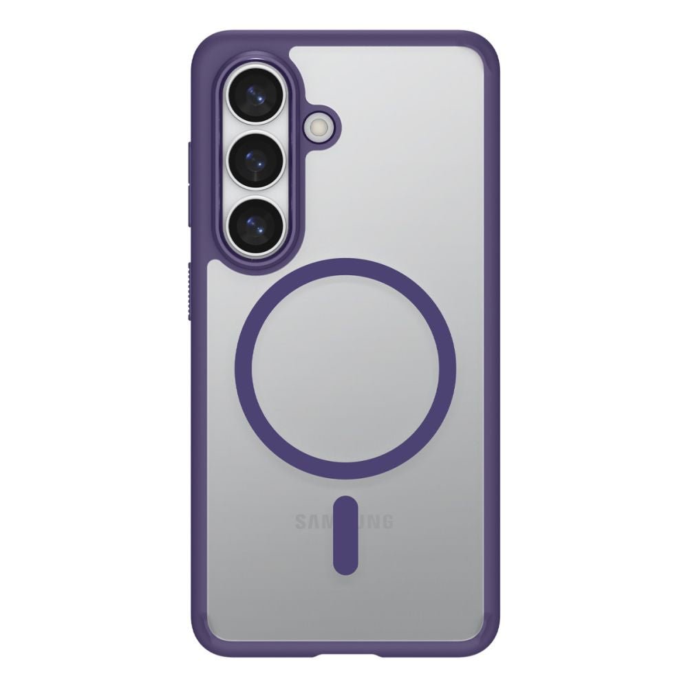 Spigen Samsung Galaxy S26 - Σκληρή Θήκη με Πλαίσιο Σιλικόνης Και MagSafe - Ultra Hybrid Mag - Clear / Deep Purple
