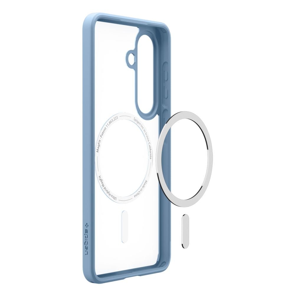 Spigen Samsung Galaxy S26 - Σκληρή Θήκη με Πλαίσιο Σιλικόνης Και MagSafe - Ultra Hybrid Mag - Clear / Light Blue