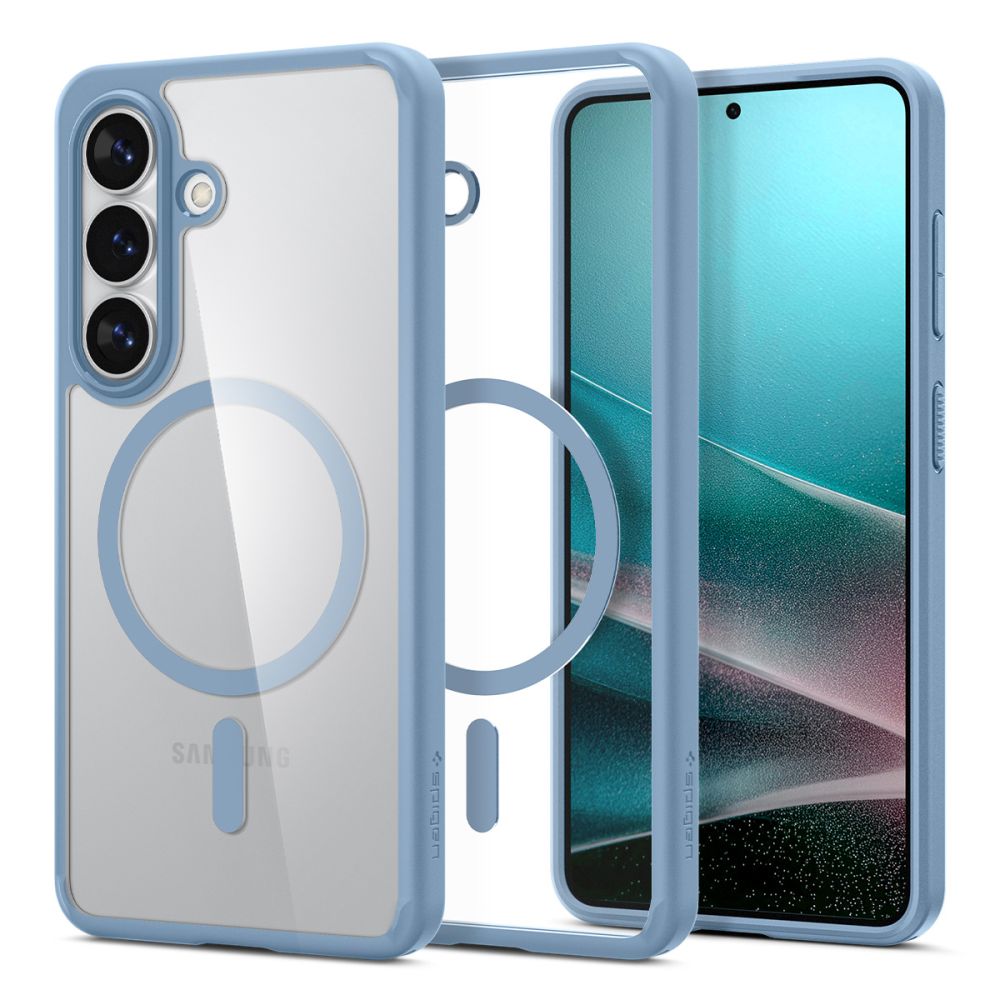Spigen Samsung Galaxy S26 - Σκληρή Θήκη με Πλαίσιο Σιλικόνης Και MagSafe - Ultra Hybrid Mag - Clear / Light Blue