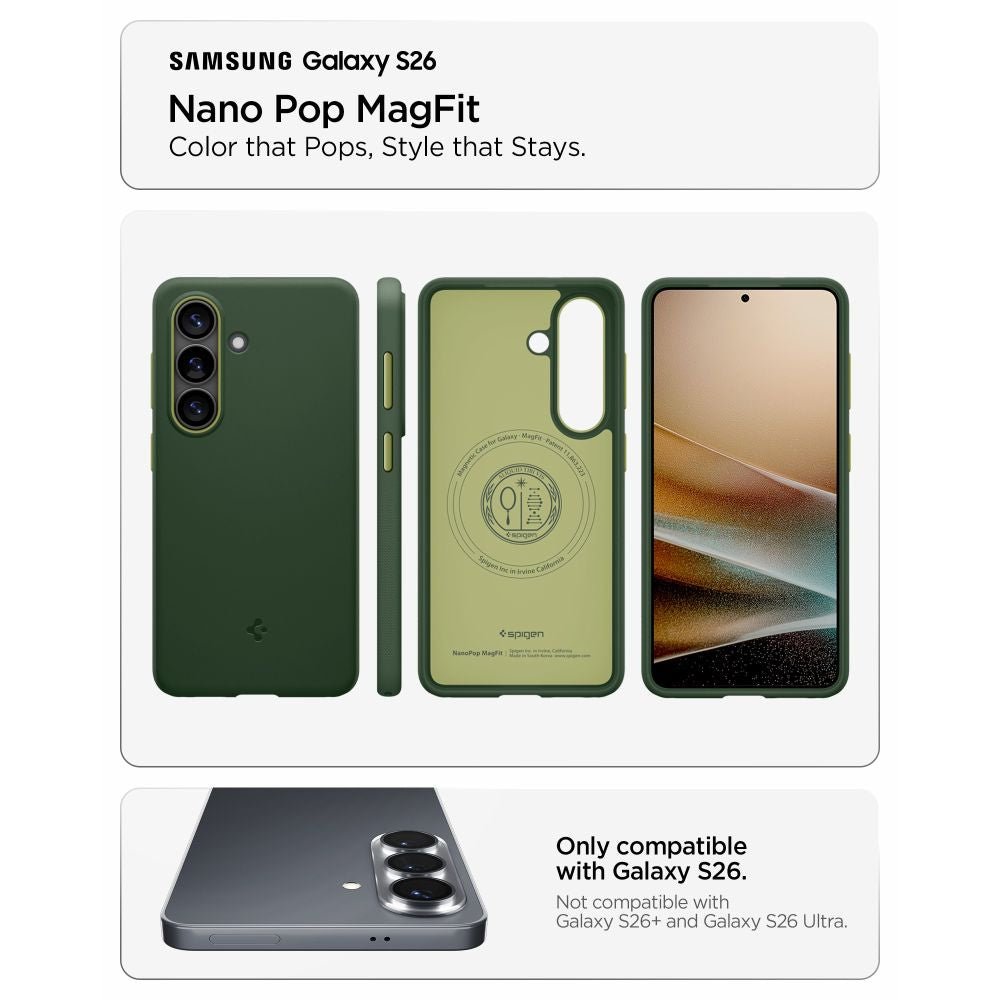 Spigen Samsung Galaxy S26 - Θήκη Σιλικόνης με MagSafe - Nano Pop Mag - Avo Green
