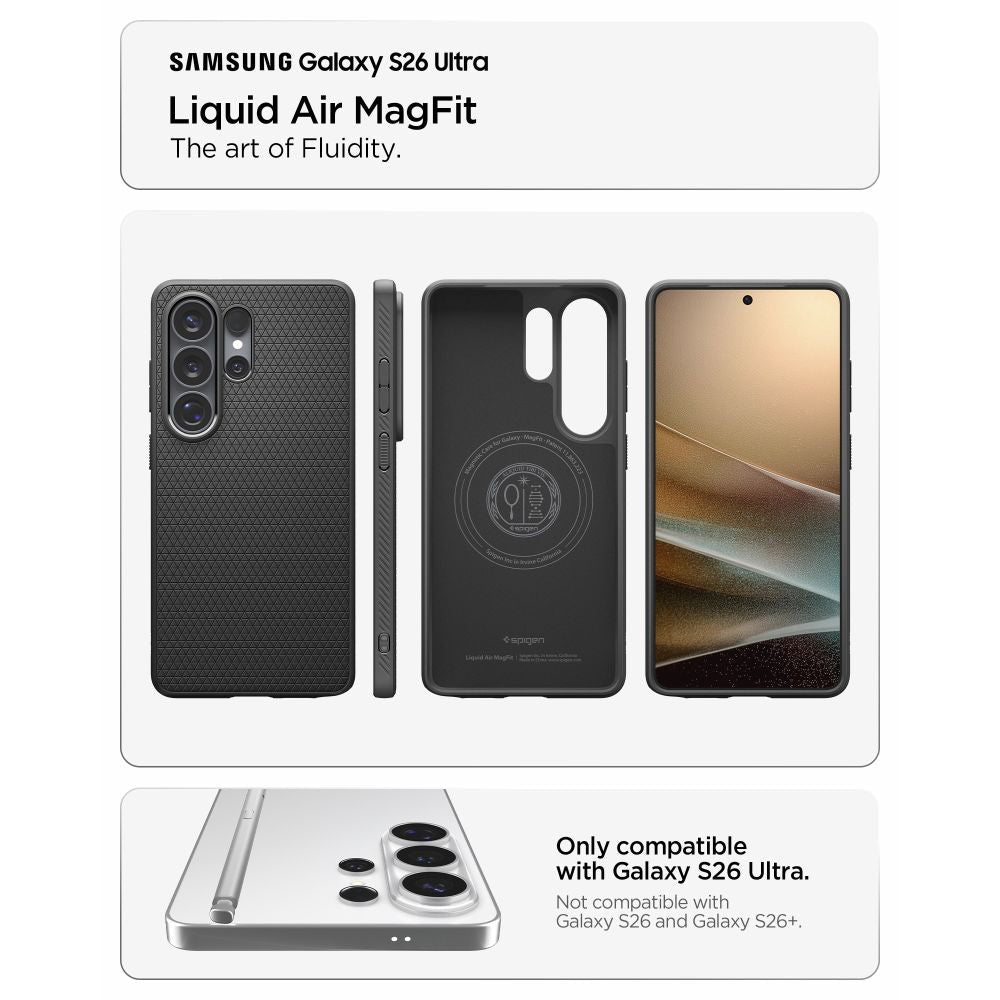 Spigen Samsung Galaxy S26 Ultra Liquid Air Mag - Θήκη Σιλικόνης με Magsafe - Matte Black