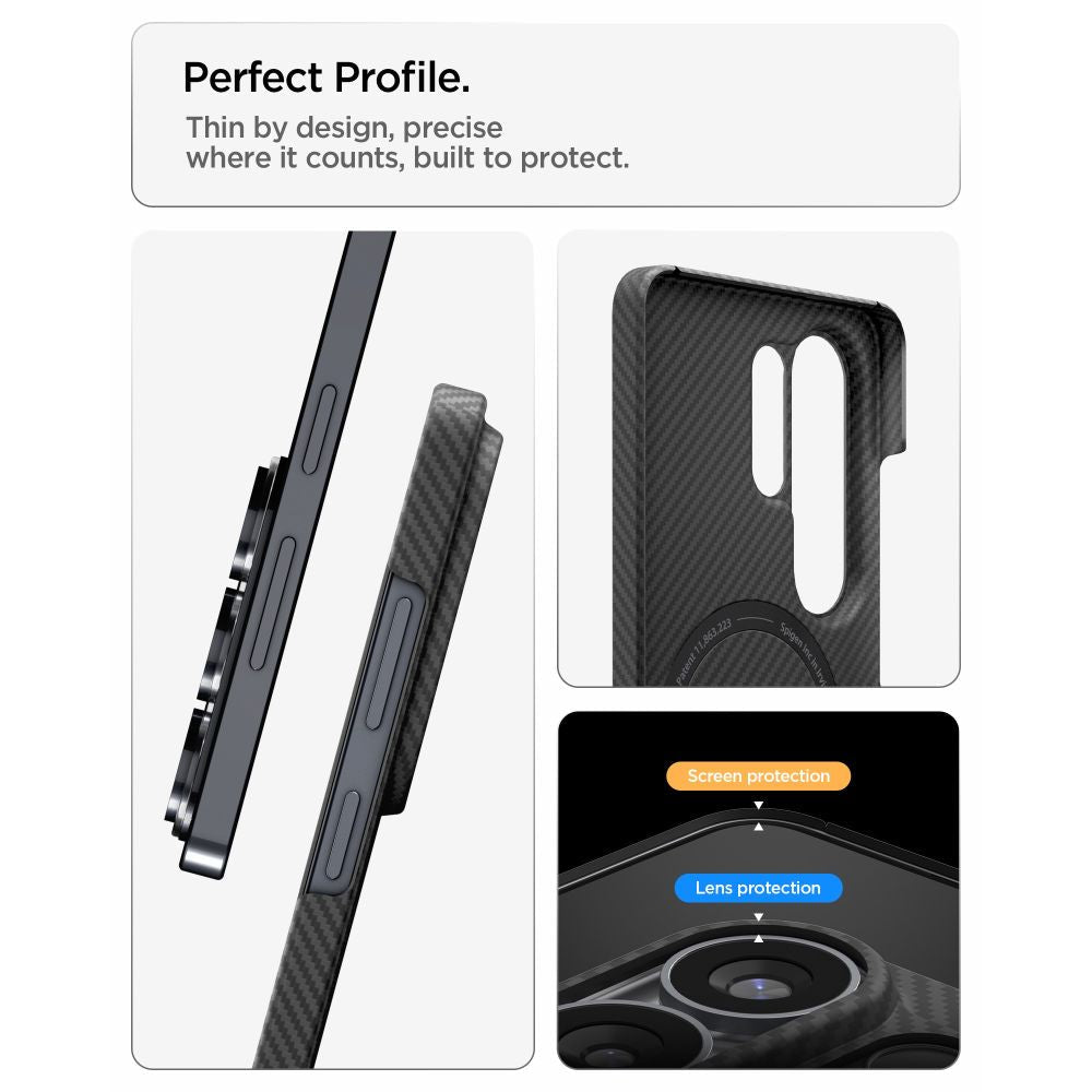 Spigen Samsung Galaxy S26 Ultra - Σκληρή Θήκη Aramid Fiber με MagSafe - AirSkin Aramid Mag - Black