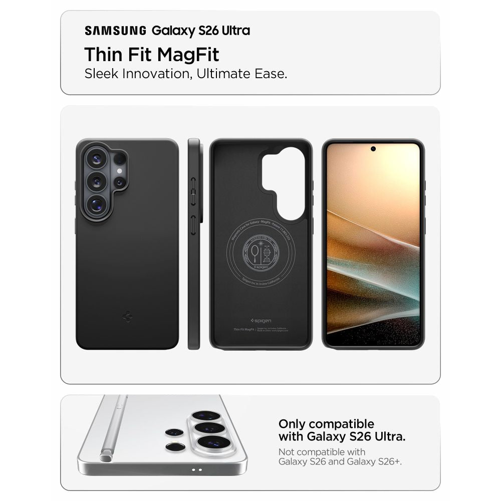 Spigen Samsung Galaxy S26 Ultra - Σκληρή Θήκη με MagSafe - Thin Fit Mag - Black