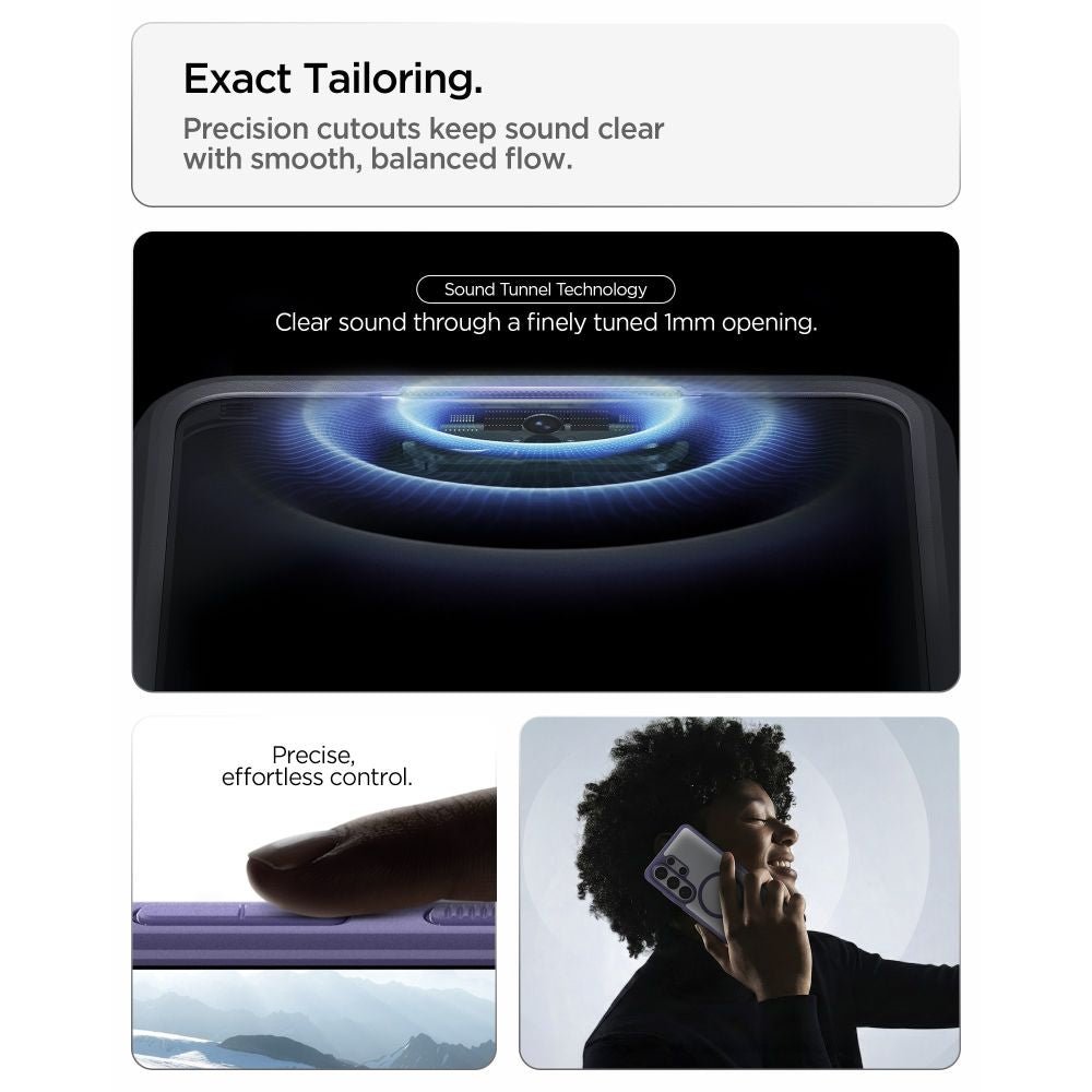 Spigen Samsung Galaxy S26 Ultra - Σκληρή Θήκη με Πλαίσιο Σιλικόνης Και MagSafe - Ultra Hybrid Mag - Clear / Deep Purple