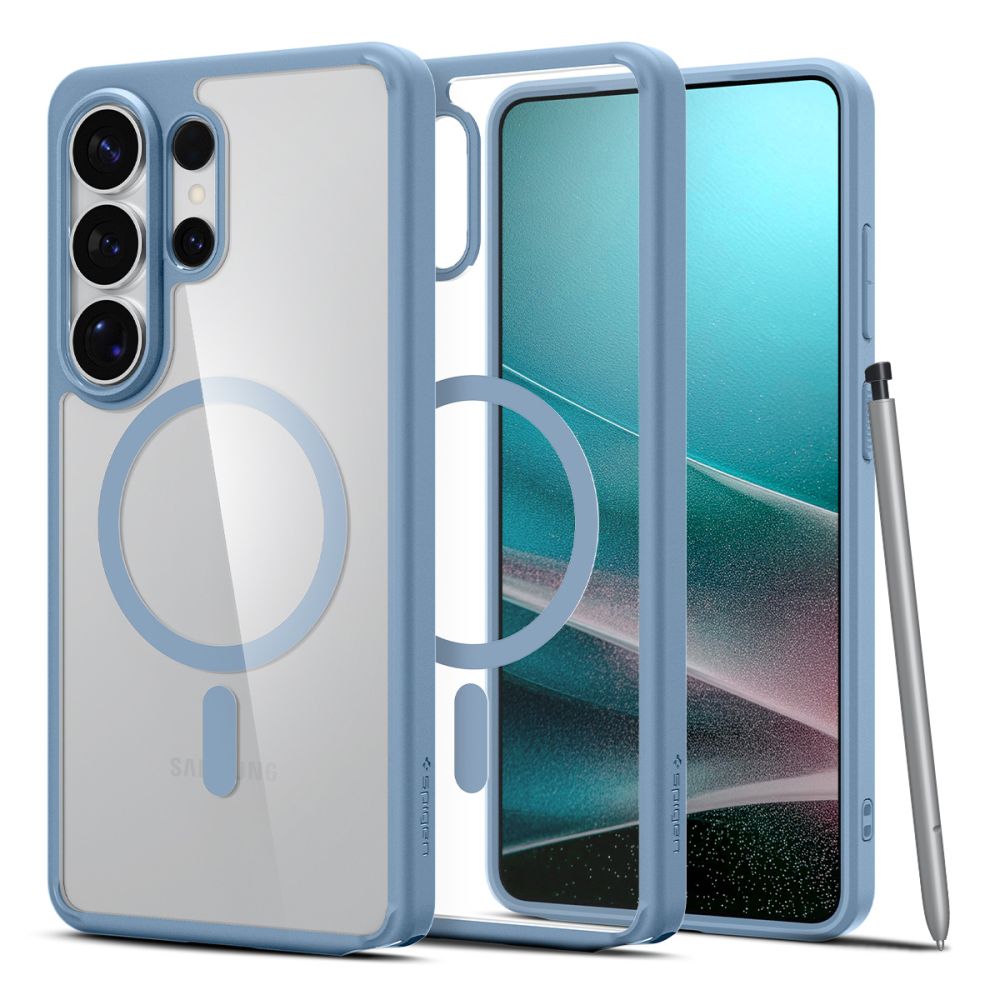Spigen Samsung Galaxy S26 Ultra - Σκληρή Θήκη με Πλαίσιο Σιλικόνης Και MagSafe - Ultra Hybrid Mag - Clear / Light Blue