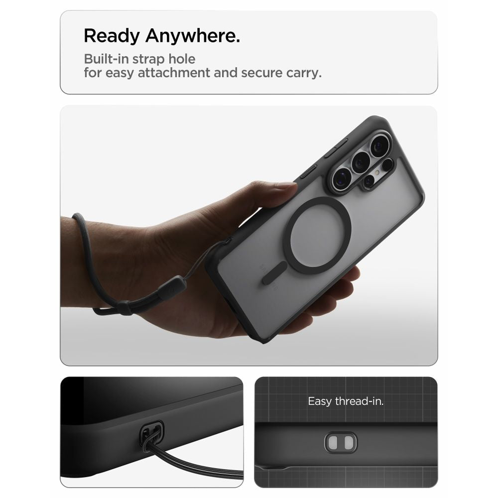 Spigen Samsung Galaxy S26 Ultra - Σκληρή Θήκη με Πλαίσιο Σιλικόνης Και MagSafe - Ultra Hybrid Mag - Clear / Matte Black