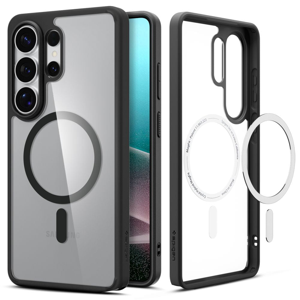 Spigen Samsung Galaxy S26 Ultra - Σκληρή Θήκη με Πλαίσιο Σιλικόνης Και MagSafe - Ultra Hybrid Mag - Clear / Matte Black
