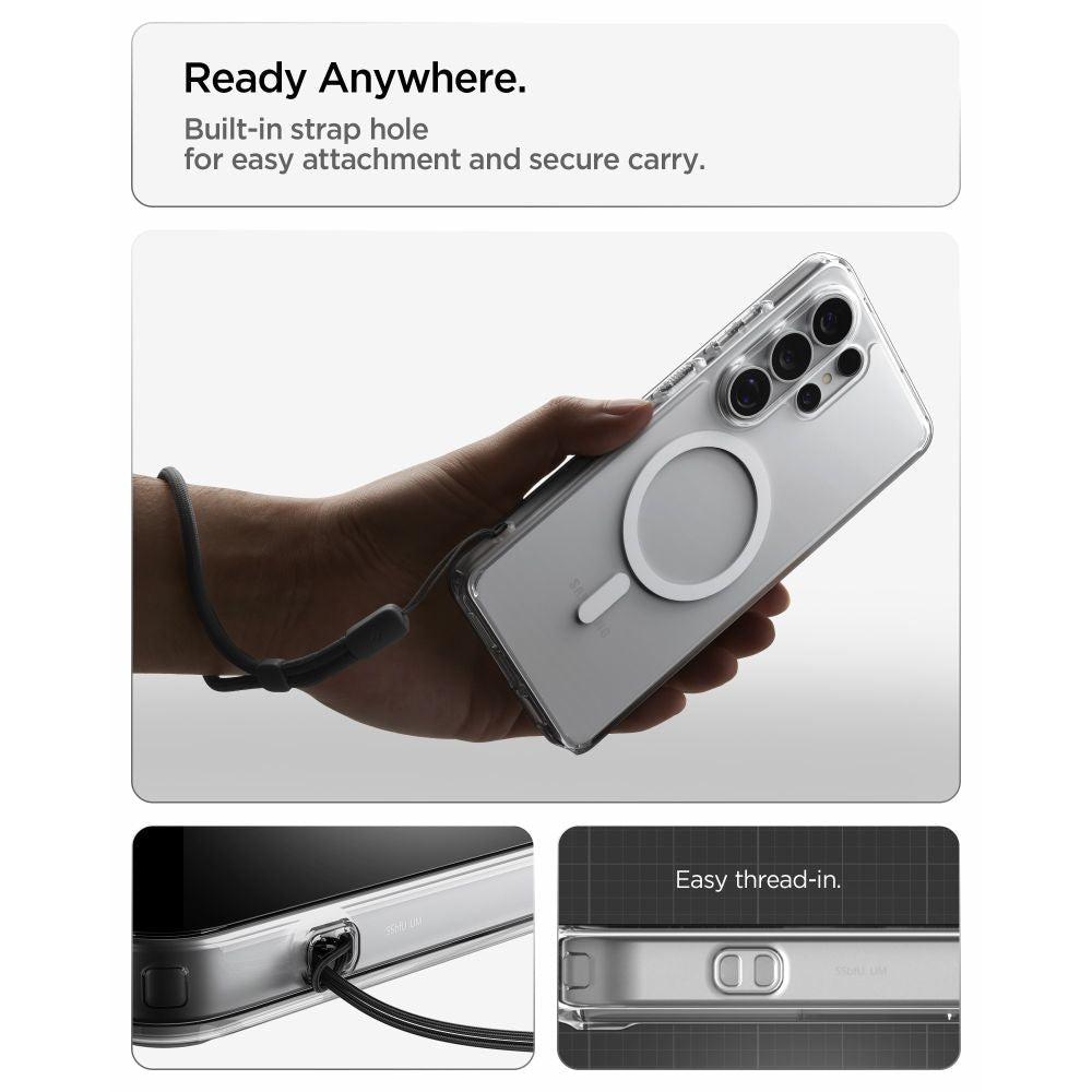 Spigen Samsung Galaxy S26 Ultra - Σκληρή Θήκη με Πλαίσιο Σιλικόνης Και MagSafe - Ultra Hybrid Mag - Clear / White