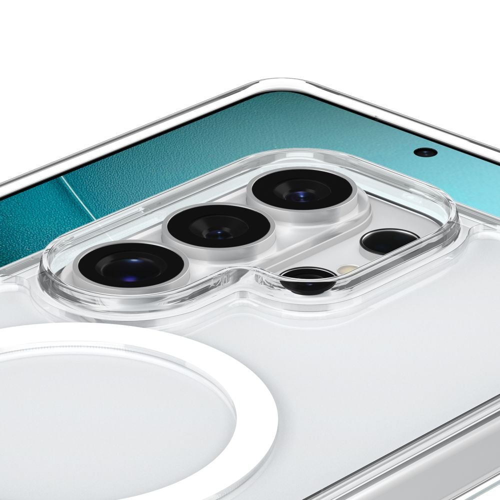 Spigen Samsung Galaxy S26 Ultra - Σκληρή Θήκη με Πλαίσιο Σιλικόνης και Stand - Ultra Hybrid S MagSafe - Clear / White