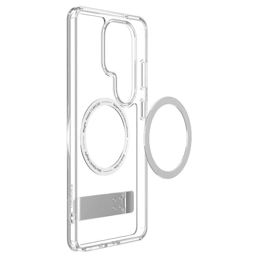 Spigen Samsung Galaxy S26 Ultra - Σκληρή Θήκη με Πλαίσιο Σιλικόνης και Stand - Ultra Hybrid S MagSafe - Clear / White